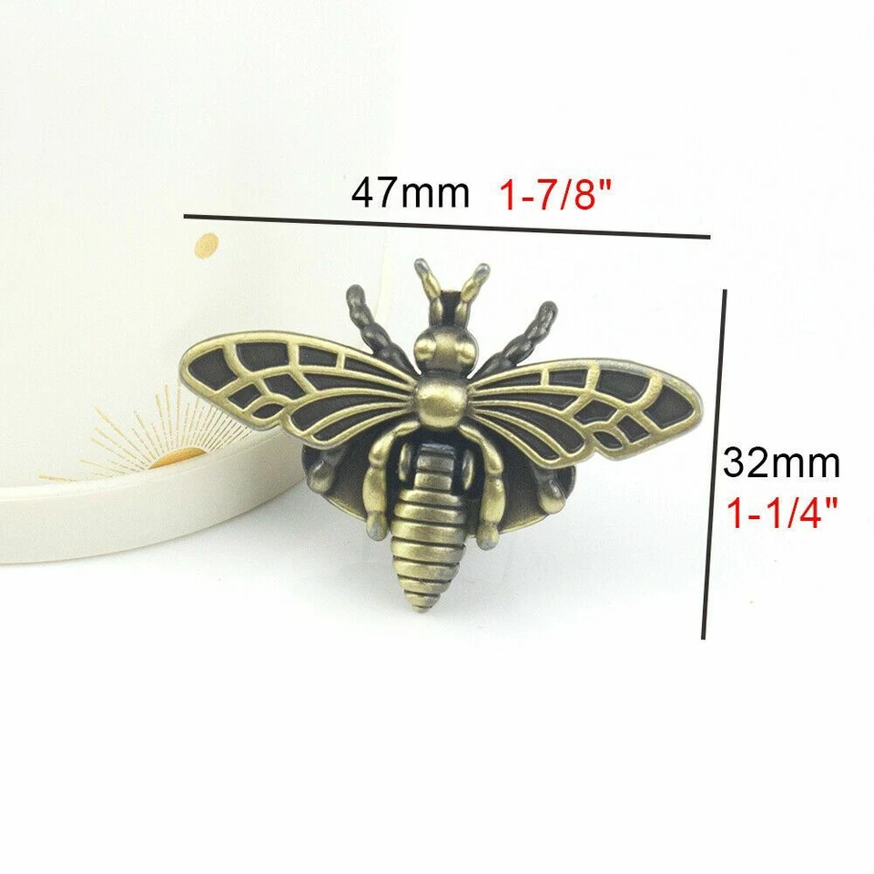1pc Bee Shape Turn Locks Retro Metal Bag Clasps Leather Craft Making Accessories - Image 2 of 4