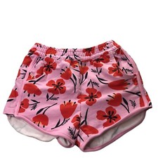 Hanna Andersson Pink Shorts Floral Flower Print. Elastic Waist. Size Girl's 6.