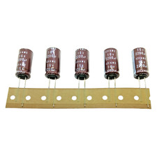 Image of 2200uF 16v Electrolytic Capacitor 105°C - Nippon Chemi-Con KME Series - Qty 5pcs