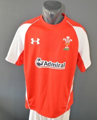 Maillot Manches Longues Pays De Galles 2010-2011 – Rugby Union, Homme Taille S, Under Armour Rouge
