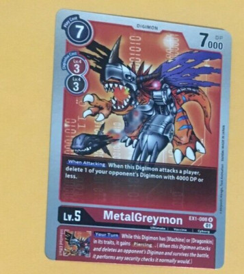 MetalGreymon EX1-008 R Digimon CCG TCG | Classic Collection Near Mint English