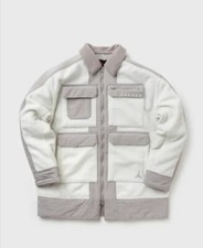 Jordan Cozy Girl Jacket Wool Oversized Fit White Gray Women's Size Medium New