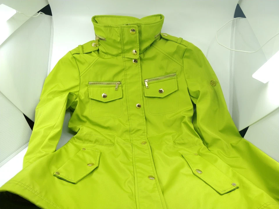 Michael Kors Women's Fashion Rain Coat in Lime Green, XS - Image 2 of 4
