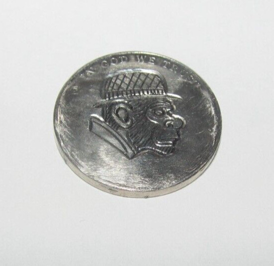 DAPPER MONKEY APE CARTOON Hand Engraved Hobo Nickel