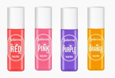 Solaresse Perfumed Hair & Body Misting Spray 4 tolle duftende Elixier Düfte