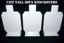 12in. tall IDPA Knock-overs - 3/8in. Pistol Targets - 3pc. Steel Target Set
