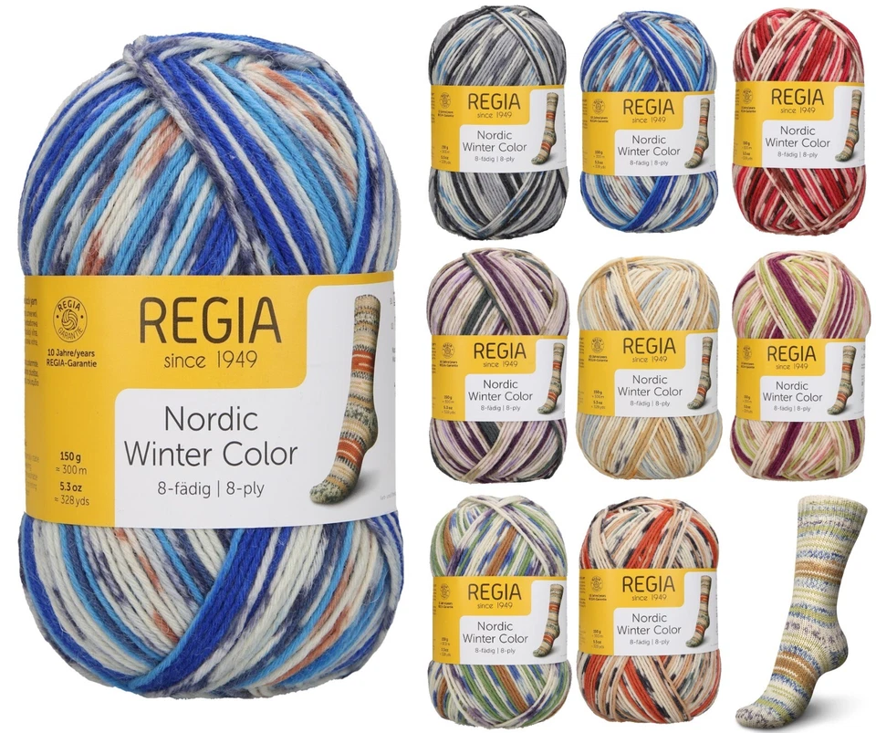 150g Schachenmayr Regia - Nordic Winter Color - 8-fädig Sockenwolle (73,27€/kg)