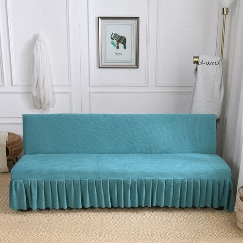 Stretch Armlos Schlafsofa Bezug Futon Schonbezug Rock Voll Faltbar Elastisch 8 Farben - Bild 17 von 35