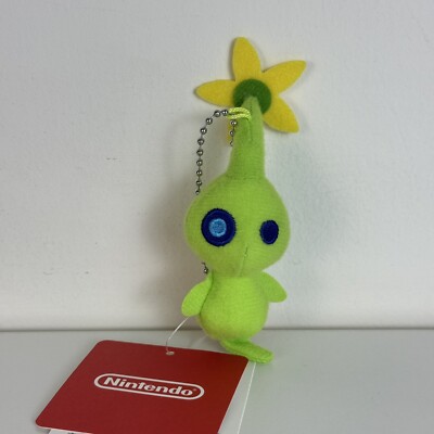 Nintendo Store NEU grün leuchtender Pikmin Plüsch Mini Schlüsselanhänger einzeln Japan Tokio