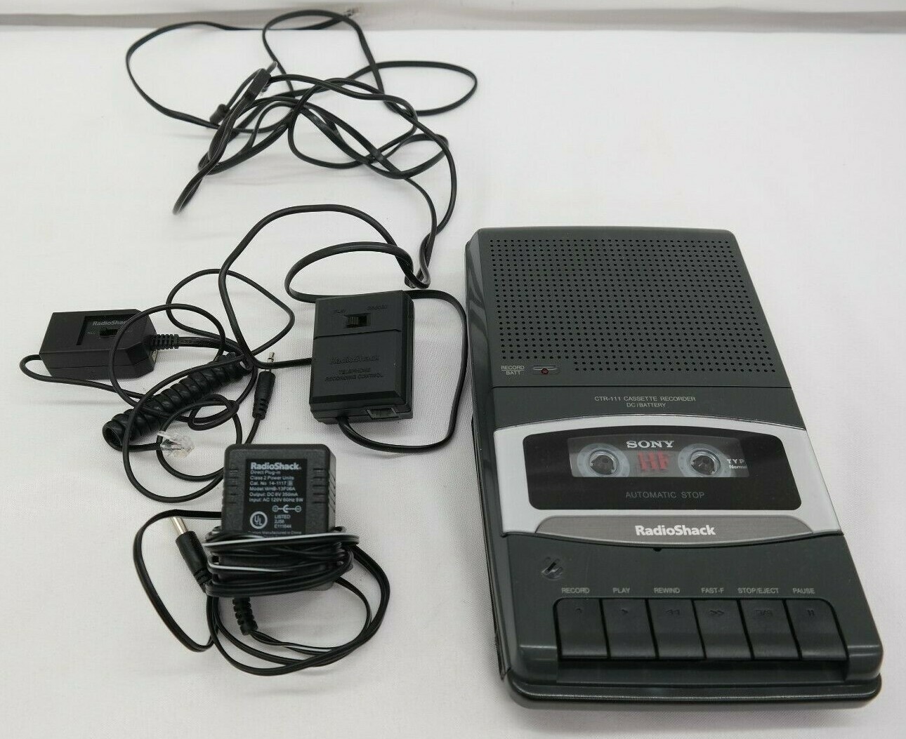 Radio Shack Portable Cassette Tape Recorder Player CTR-111 w/ Box EL