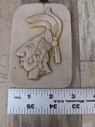 Mayan Carved Wall Plaques Set Of 2 Mayan Kings 4" X 3" Decorative Art - Picture 9 of 16