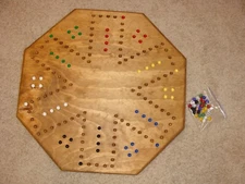 Wood Marble Board Game. Wahoo. Sorry. 2 to 6 player. Hand Made. GJ1
