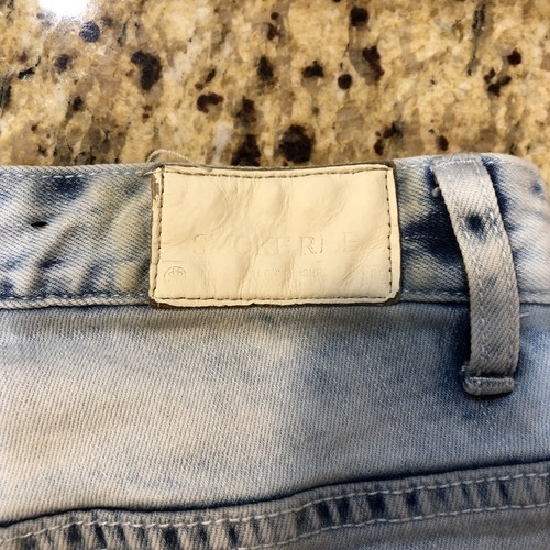 Smoke Rise Men’s Distressed Denim Cutoff Shorts Sz 36 (35x12) Light Wash Stretch - Picture 12 of 12