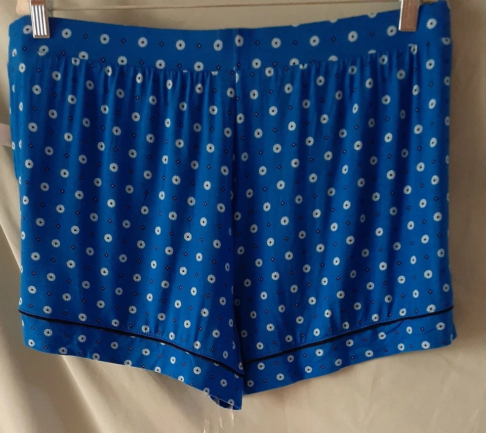 Pijama corto Alfani azul salón dormir unisex para mujer X-LARGE 38-42" cintura Foto 3 de 4