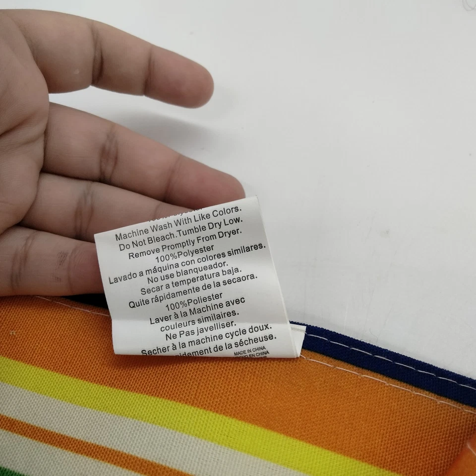 Novo sem etiquetas St. Tropez pacote com 4 conjunto Placemat 14"x19" SANTA FE STRIPE multicolor - Imagem 4 de 4