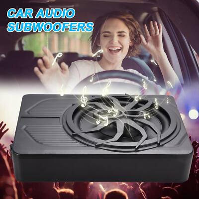 12V 10'' 800w Slim Under-Seat Powered Car/Truck Subwoofer Sub+ KiT NEW