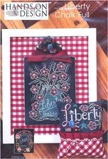 Hands On Design LIBERTY - CHALK FULL 2 Cross Stitch Patterns ~ patriotic bouquet