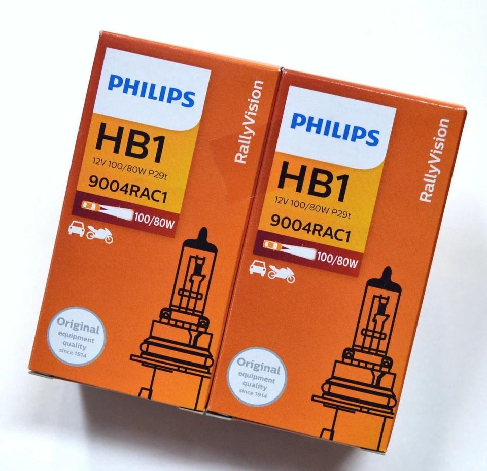 Philips Rally Vision 9004 HB1 100/80W Two Bulbs Headlight Off Road High Low Beam - Image 2 of 4