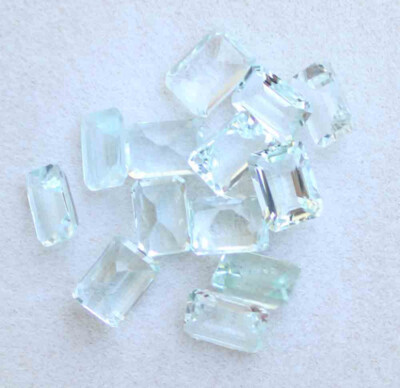 Natural Ocean Blue Green 13.30 Ct AQUAMARINE Octagon Cut 5.5*7 Mm Gemstone