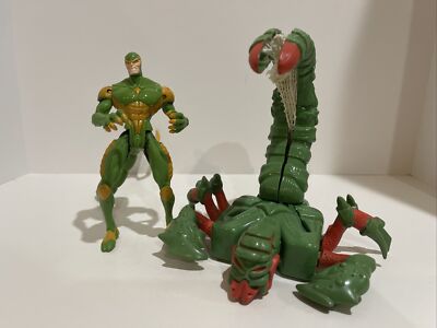 MARVEL SPIDER-MAN WEB TRAP SINISTER SCORPION TOY BIZ 1997 ACTION