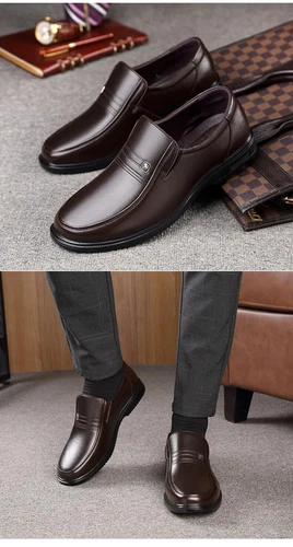 Shoes Men Loafers Genuine Shoes Classic Soft Leather Breathable Men Shoes Flat - Picture 19 of 23