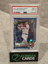 2021 Bowman Draft Chrome Sapphire Marcelo Mayer 1st #BDC-174 PSA 10 Red Sox Mint