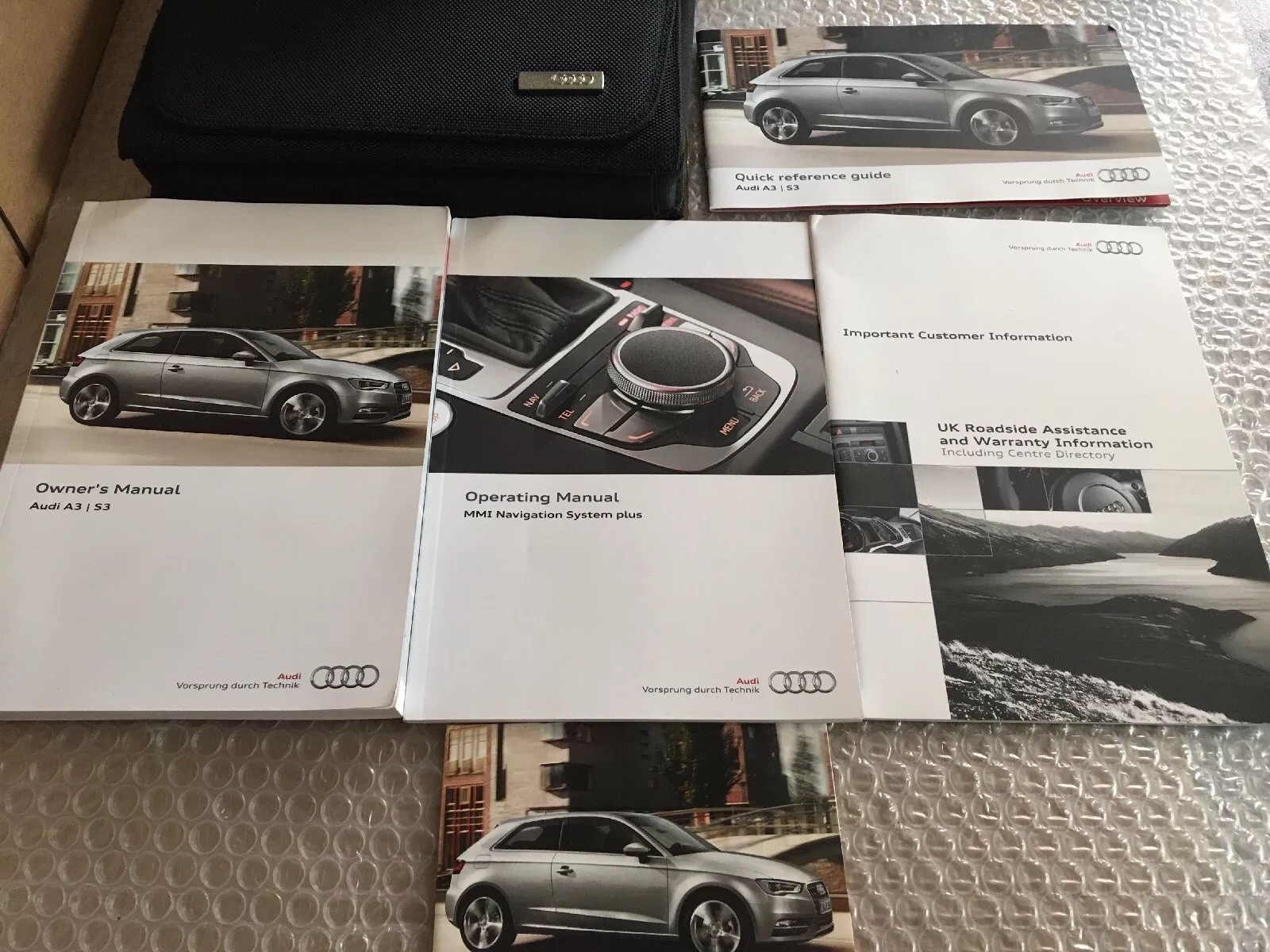 AUDI A3 S3 8V OWNER MANUAL HANDBOOK/ MMI /DISC & WALLET 2013 ON | eBay