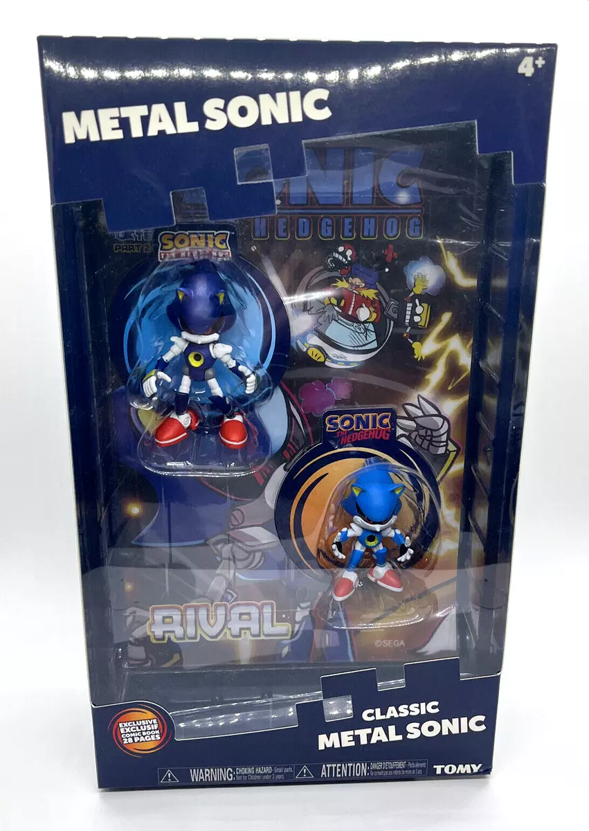 Sonic The Hedgehog Classic Metal Sonic Modern Metal Sonic with Comic 2 Pack  Set