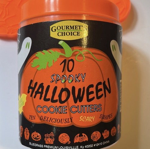 Contenedor cortadores de galletas vintage de Halloween plástico naranja negro (10) - Imagen 4 de 8