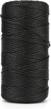 KINGLAKE 426 Feet Nylon Twine 36 Black String 2mm - 426 Feet,