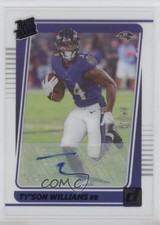 2021 Panini Clearly Donruss Rated Rookie Blue 57/99 Ty'Son Williams Auto 17hw