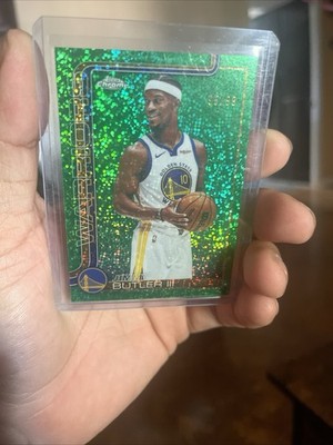 Topps Chrome Jimmy Butler BW-99 Green Refractor /99 Warriors Insert