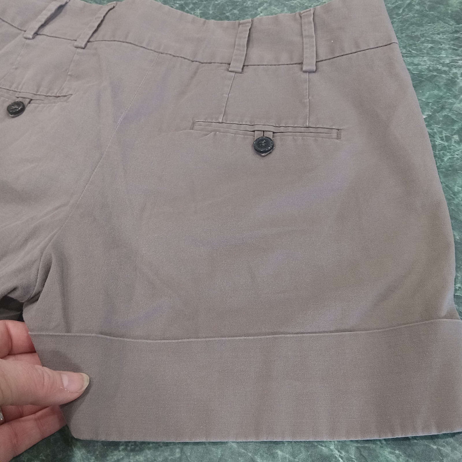 ZARA BASIC Chino Shorts Flat Front Tan Mocha Cott… - image 9