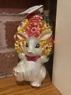 Christopher Radko 'Bringing You A Bunch of Love' Bunny Rabbit Ornament Easter