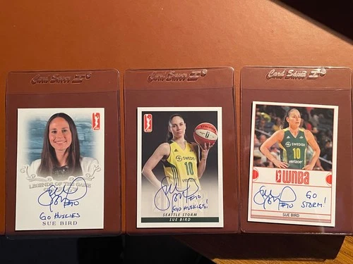 2017 Rittenhouse WNBA Sue Bird 3X's Autograph Seattle Storm All 3 Auto together!