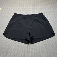 Lands End Athletic Swim Shorts Womens 20W Black Pullon Beach Vacation Pool