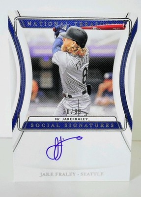 2020 Panini National Treasures Social Signatures /99 Jake Fraley 