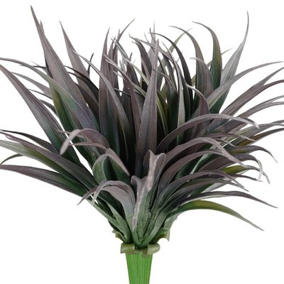 6Pcs Artificial Grass Fake Plants 17.3in Outdoor Plants UV Resistant Faux Gre...