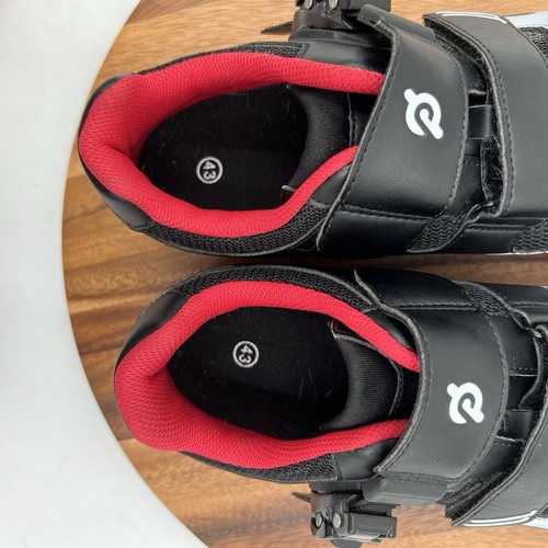 Peloton Unisex Indoor Cycling Shoes w/cleats Black/red Womens 12 Mens 10/EUR 43 - Picture 11 of 11