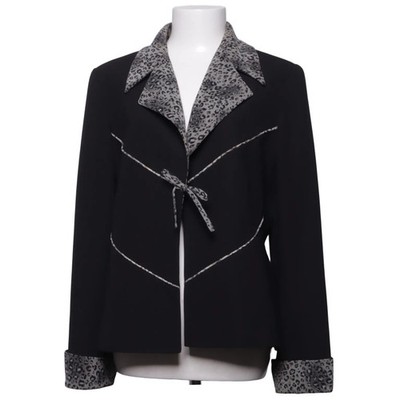 Maria Coca, Blazer, Größe: 42/44, Schwarz/Mehrfarbig, Polyester, Damen #vhW