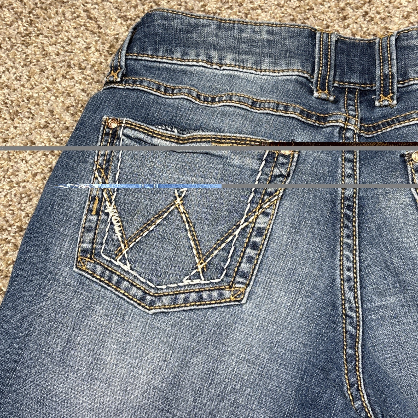 Women's Wranglers Boot Cut Size 5x34 Denim Jeans Fits 28 X 32 - View 15