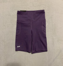 Under Armour Movement Bike Shorts Purple size XS high rise fitted Soft New