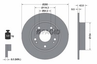 2X Pagid Bremsscheibe Voll Ø260Mm FüR Honda Civic Viii Hatchback FN FK FB FG