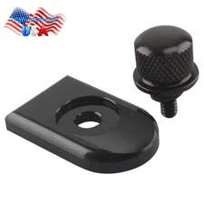Black Rear Fender Seat Bolt Screw Tab Cover For Harley XL Softail Touring 96-23