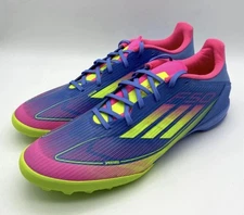 Adidas F50 League TF Turf Blue Lemon Pink Soccer Shoes IE1230 - Men's Size 13