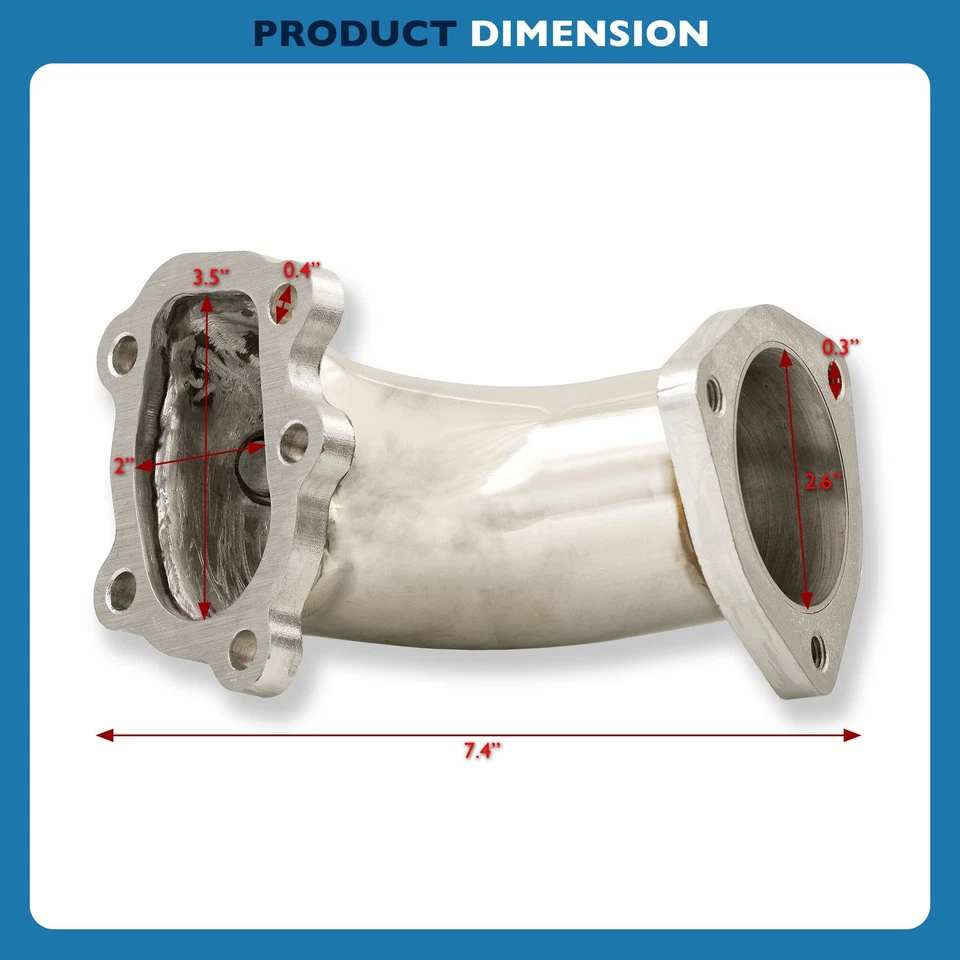 For 89-98 Nissan 240SX S13 S14 S15 SR20DET Turbo Elbow Header Foto 4 de 4