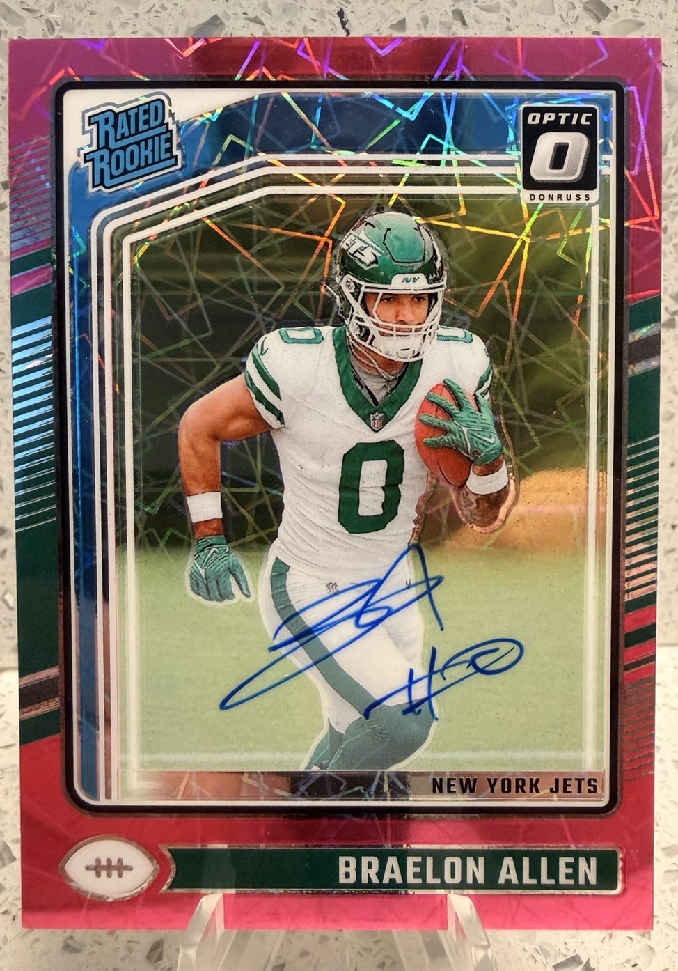 Braelon Allen Auto /50 - 2024 Panini Donruss Optic RC Pink Velocity Rated Rookie