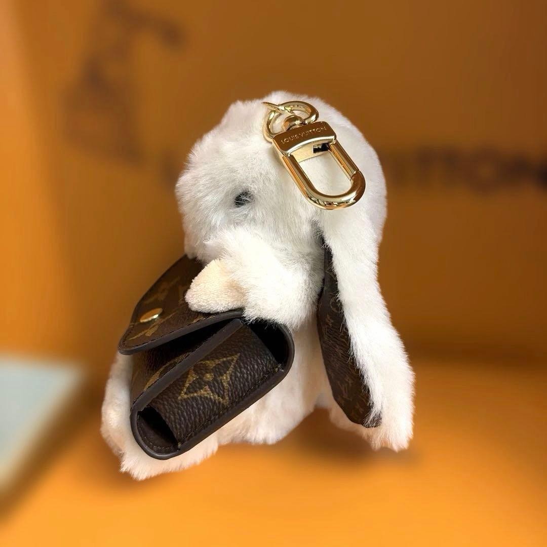Louis Vuitton Cute Bunny Bag Charm Earphone Case Key Holder