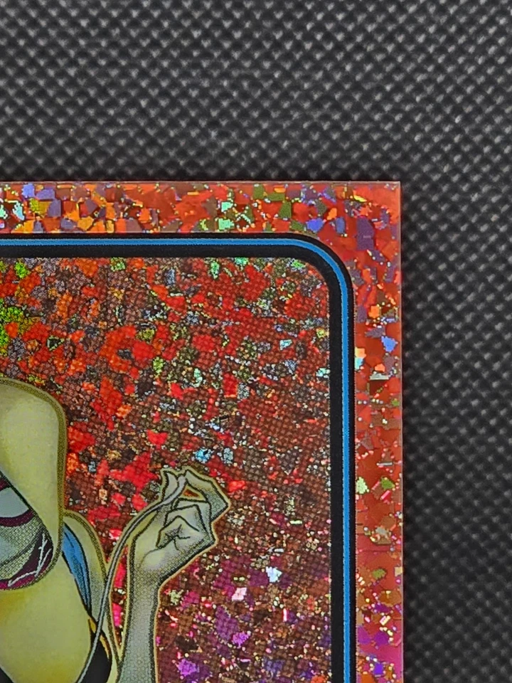 2025 Topps Chrome Marvel GHOST SPIDER Rose Gold Mini Diamonds 30/40 #29 - Image 3 of 4
