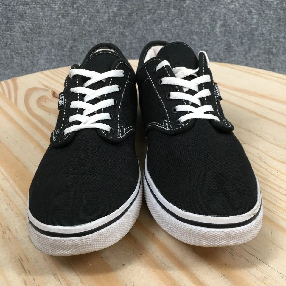Vans Zapatos Mujer 7.5 Atwood Tenis Bajos Negros Con Cordones Parte Superior Baja Comodidad 500714 Foto 4 de 4